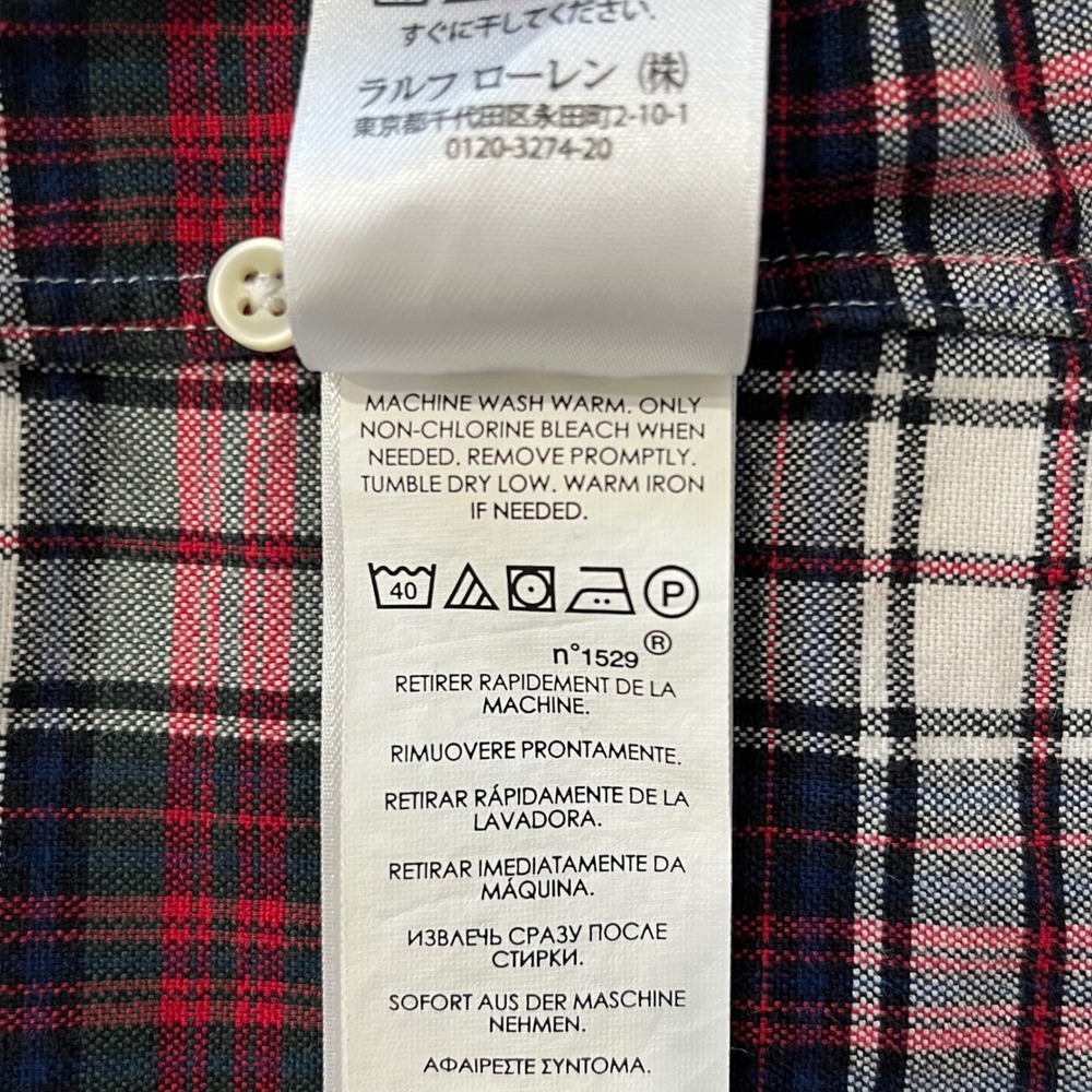 Ralph Lauren Mens Button Down Shirt XL Red Green Plaid LS Classic Fit Pony Logo - Picture 13 of 13